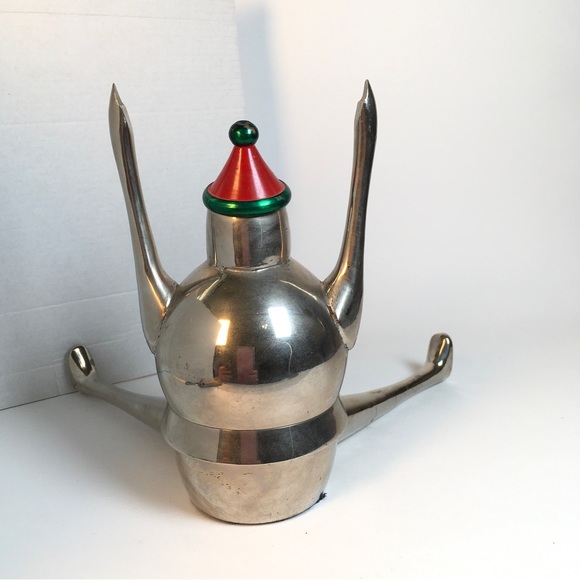 Art Deco Style Metal Santa Stocking Holder Decor - Picture 3 of 6